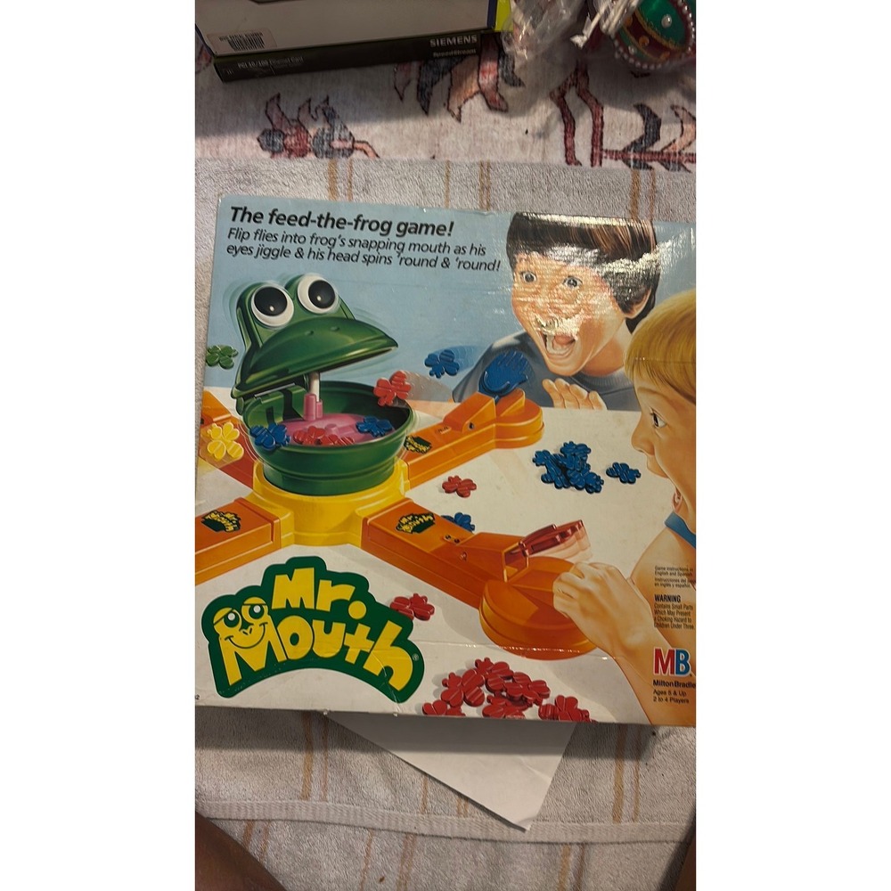 Vintage 1987 Milton Bradley Mr Mouth Board Game Frog Flipping Action 4042 Retro
